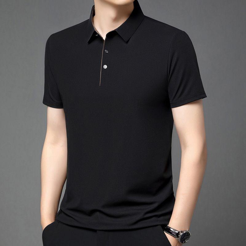 Áo Thun Polo Nam, ngắn Tay, Cao Cấp, Thích Hợp Cho Mùa Hè 2024, Phong Cách Doanh Nhân, Tay Lửng Áo, Đeo Vai, Quần Áo Nam 8