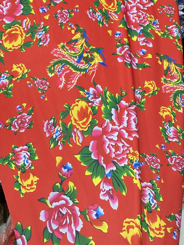 Vải con công đỏ chuyên dùng trang trí tết, decor, khăn trải bàn lụa nhung đỏ, may quần áo chăn gối, Chất liệu thun lạnh ( Khổ 1,6m x 1m và 1,6m x 2,2m )