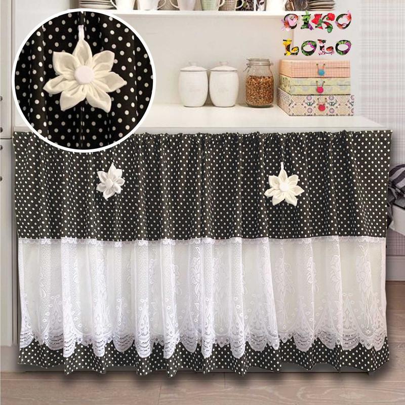 Product Introduction of Gorden Kolong Dapur Polkadot Renda Tengah Bunga 38
