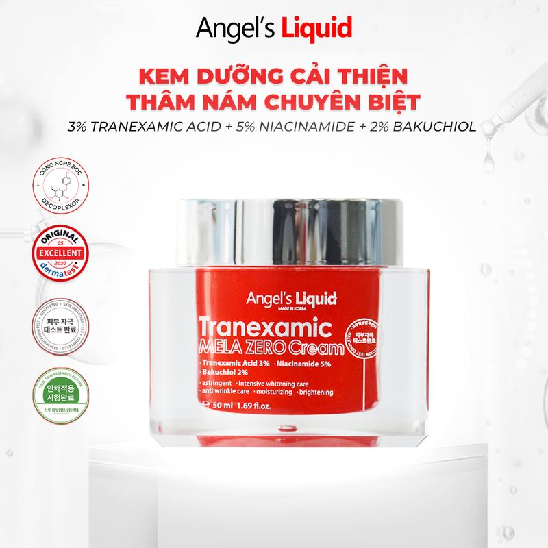 [LIVE] Kem Dưỡng Cải Thiện Thâm Nám Chuyên Biệt Angel's Liquid Tranexamic Mela Zero Cream 50ml (ĐỎ)