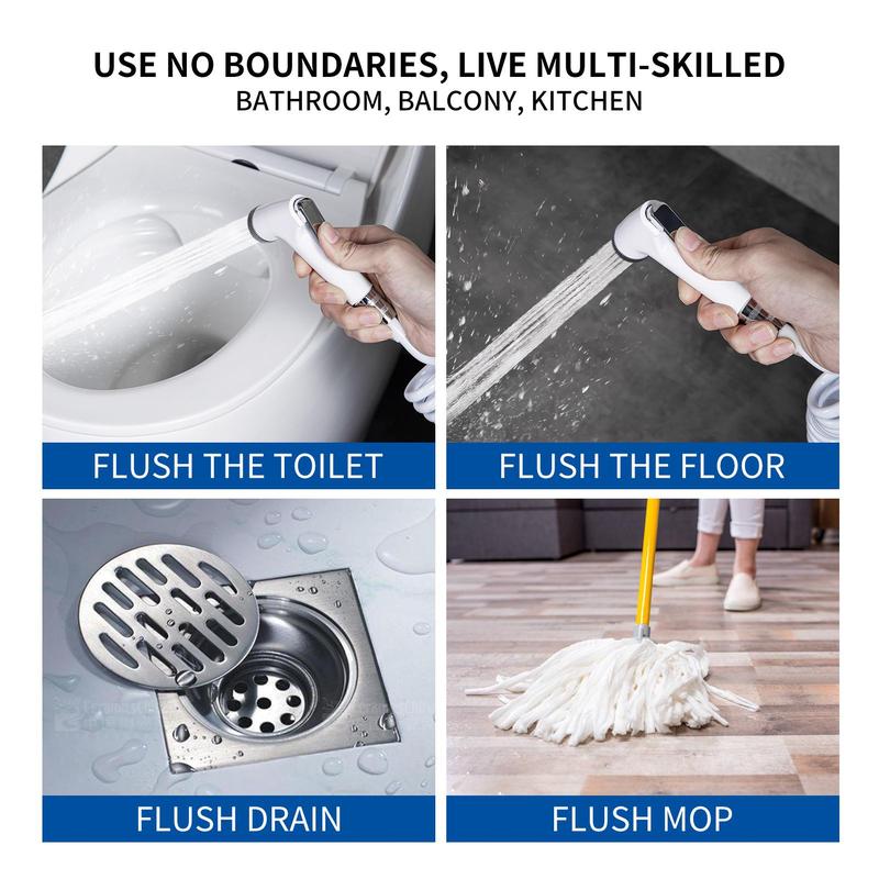 1 Set Handheld  Bathroom Bidet Water Sprayer, Multifunctional Barrier-free Water Sprayer, Flushing Drain Pipe For Bathing & Washing Clothes 4