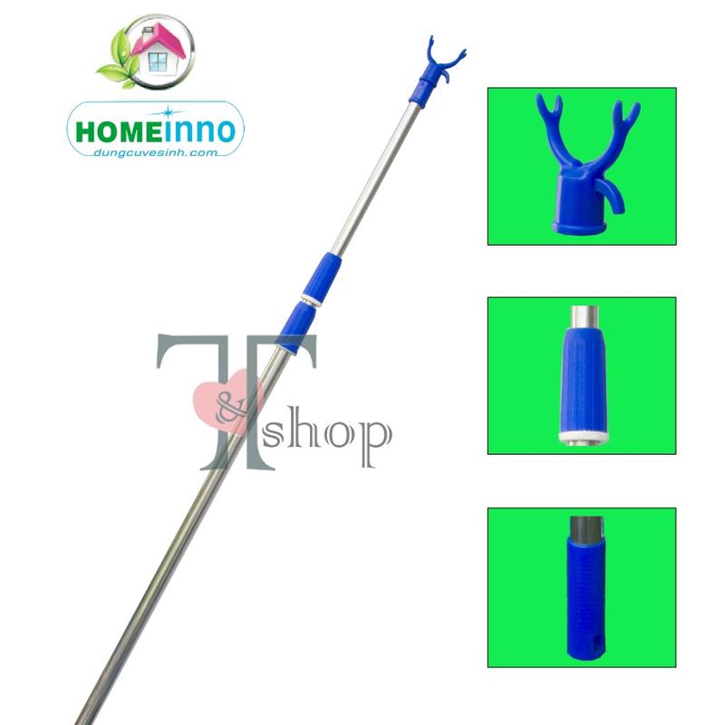 Cây Gậy Móc Treo/Lấy Đồ, Quần Áo Trên Cao Homeinno Cán 1m3/2m/3m - Nhựa PP Cứng Chắc, Thân Cán Inox Cứng Chắc