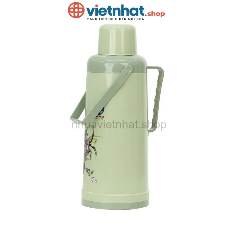 Phích nước nóng 2L truyền thống giữ nhiệt 12h,chịu nhiệt lên đến 120*C  P3986 in họa tiết xinh xắn Nhựa Việt Nhật Premium 7