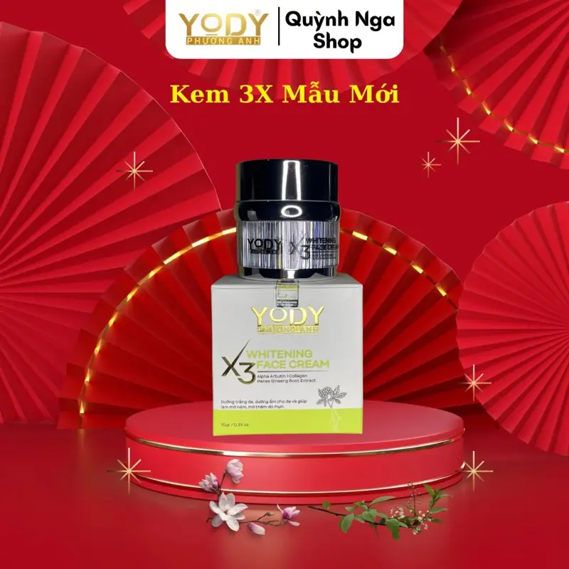 Kem dưỡng  da 3x yody Phương anh hộp 10gr  ho trợ  dưỡng  da ban ngày  xóa  mã