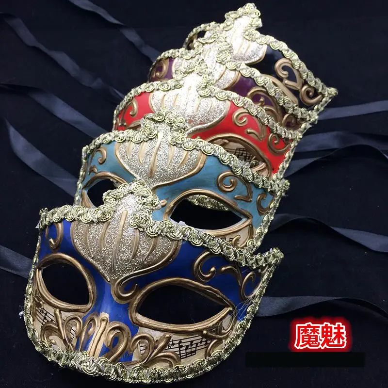 [COD] High-end Elegant Fake Half Face Mask European Style Mask ...