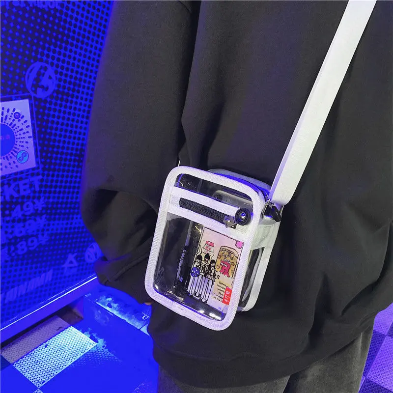 Túi Messenger Thương Hiệu Thời Trang, Dành Cho Nam Và Bé Trai, Chất Liệu Thạch PVC, Trong Suốt, Phong Cách Ins, Thời Trang, Phong Cách Hàn Quốc, Thích Hợp Cho Học Sinh, Túi Đeo Vai Mini Nhỏ, Túi Đeo Vai Bag Đeo Chéo 0