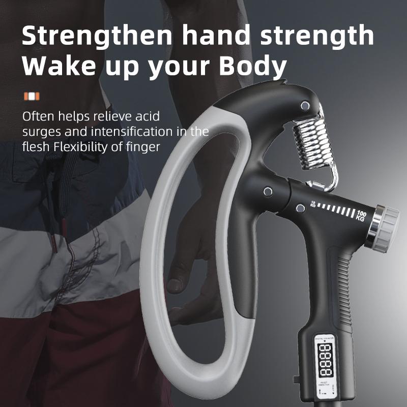 Product Introduction of Smart Counting Hand Grip 10-100KG Adjustment Exercise Power Strengthening Pliers Spring Finger Pinch Wrist Expander Training 1PC 6