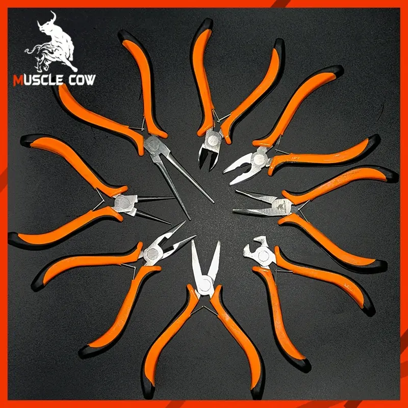 Muscle Cow คีม คีมมินิ คีมอเนกประสงค์ 4.5" ปากตัด ปากนกแก้ว ปากจิ้งจก ปากแหลม ปากงอ ปากกลม ปากยาว【4.5"】 จัดส่งเฉพาะจุด