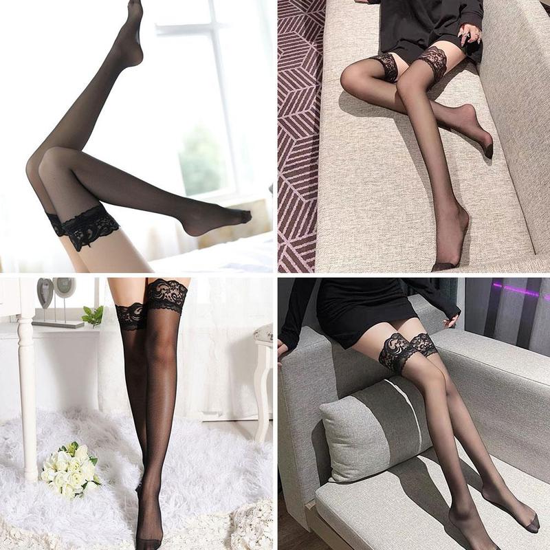 Product Introduction of Women Sexy Lace Stockings Thigh High Over Knee Socks Stockings Sexy Black Long Socks M6R5 16