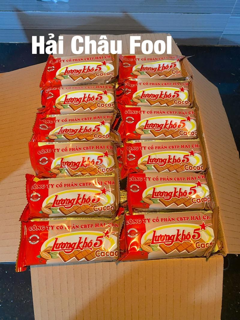 Product Introduction of Thùng 50 Gói Lương Khô Hải Châu 3 Vị Ca cao/đậu xanh/tổng hợp Thơm Ngon Bổ Dưỡng Tốt Cho Sức Khỏe 5