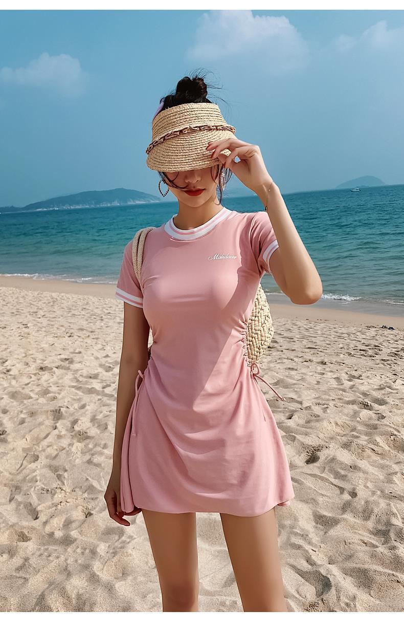 Product Introduction of Swimsuit Women's Hot Spring Belly Covering Slim South Korea Ins Super Fairy Conservative Student Split Sports 2021 New Two-Piece Suit 13