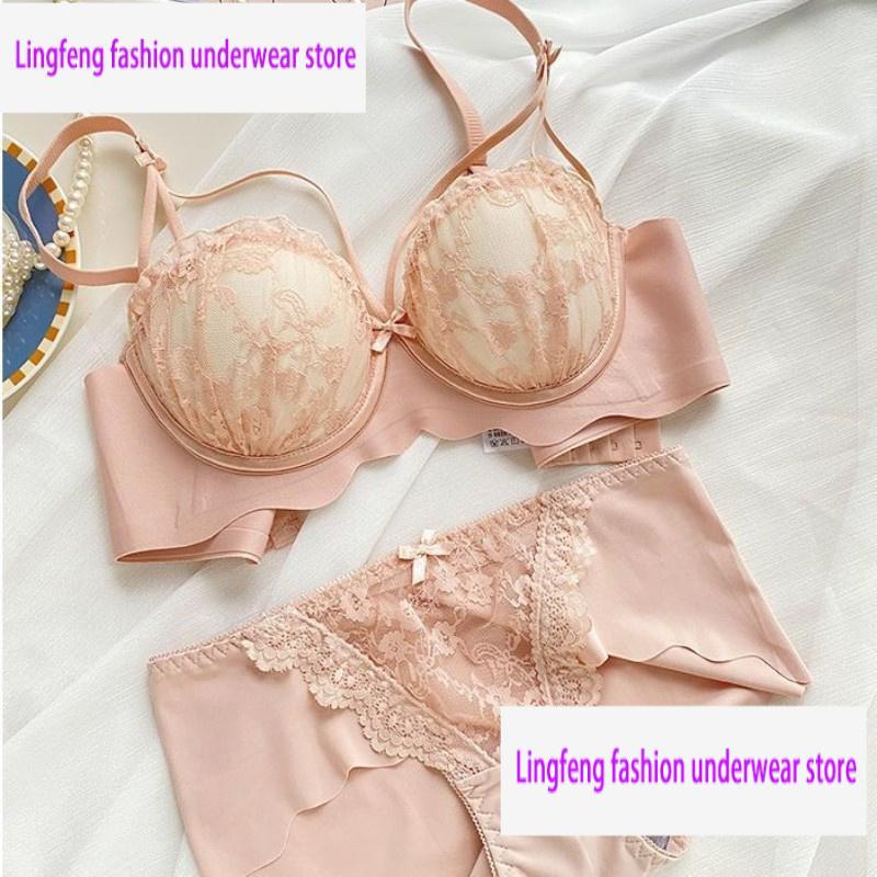 Bộ Đồ Lót Ren Có Gọng, Thời Trang, Mềm Mại, Dành Cho Bé Gái Và Phụ Nữ, Bộ Đồ Lót Gợi Cảm, Bao Gồm Quần Lót, Đồ Lót Nữ, 1 Bộ 0