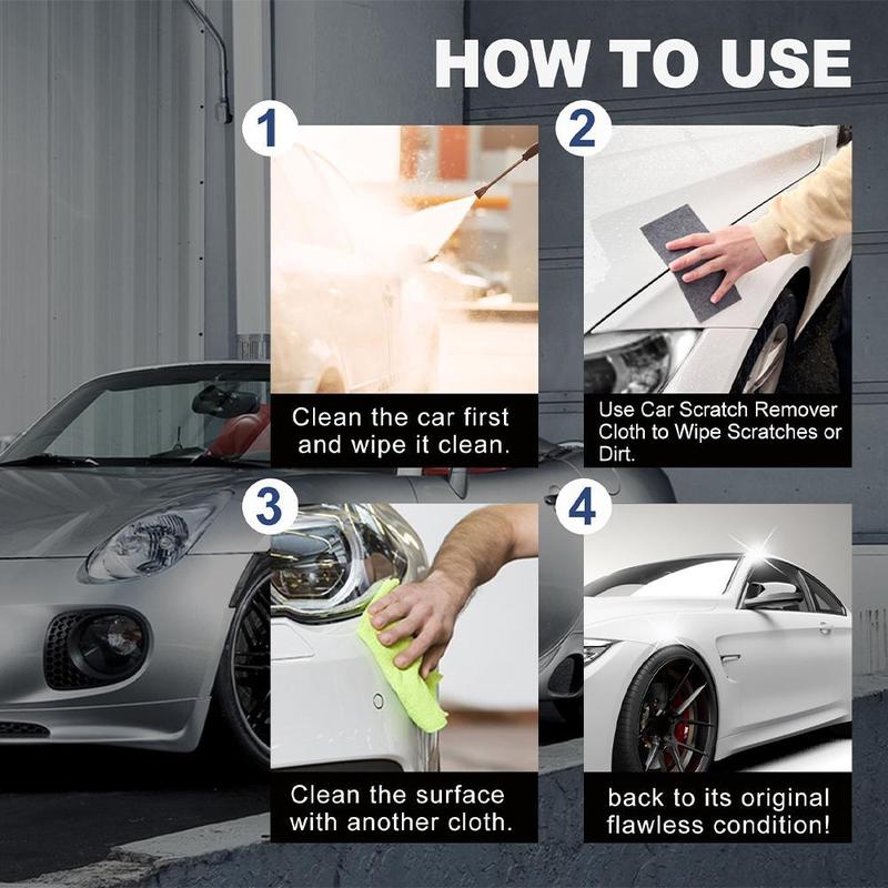 Product Introduction of 6PC Nano Car Scratch Remover Easily Repair Multifunction Cloth Restore Nano Nanosparkle D9F0 23