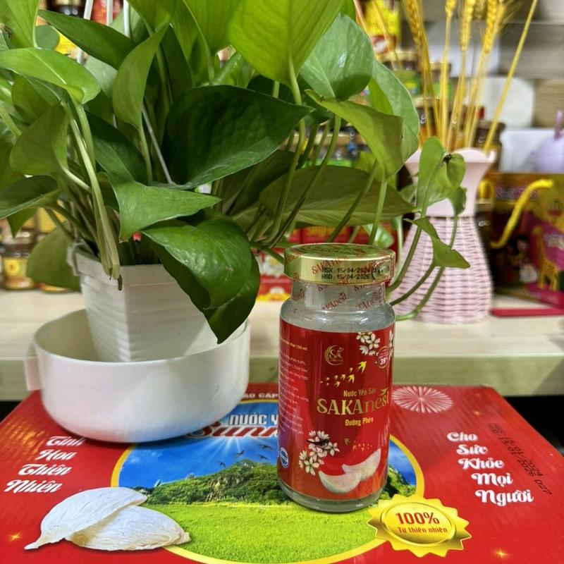 Combo 10 lọ yến chưng Đường Phèn Sakanest 150ml - 39% ( không hộp ) dành cho người lớn 3