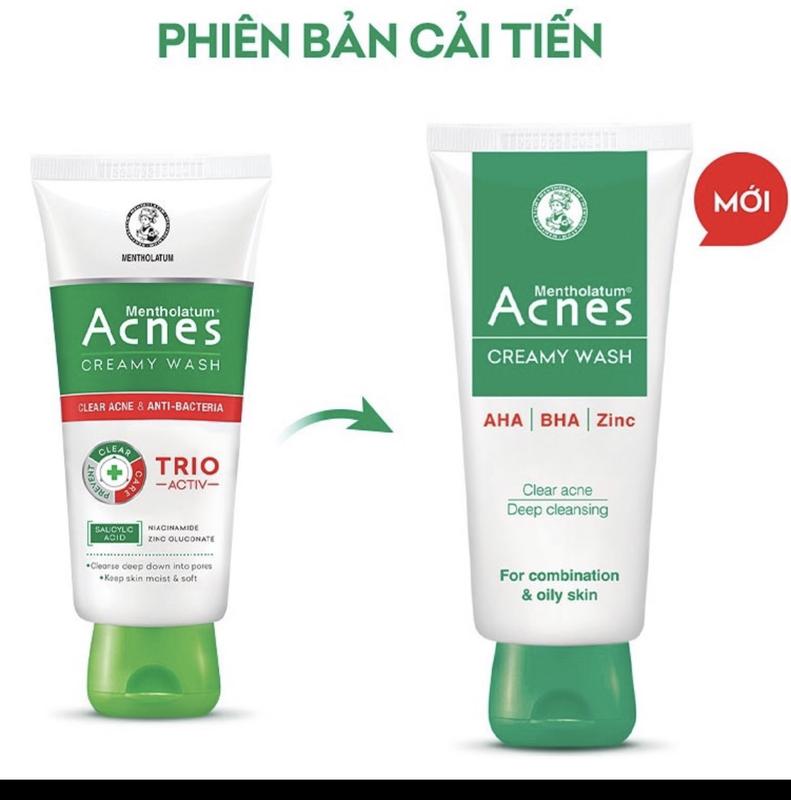 Sữa Rửa Mặt Acnes Creamy Wash Ngừa Mụn 100ml Skincare Gel Rửa Mặt
