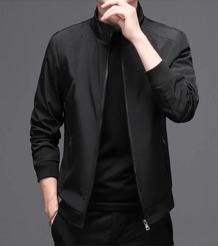 CR-Áo Khoác gió chất dù nam, áo gió chống nắng mưa Menswear Jacket Đen