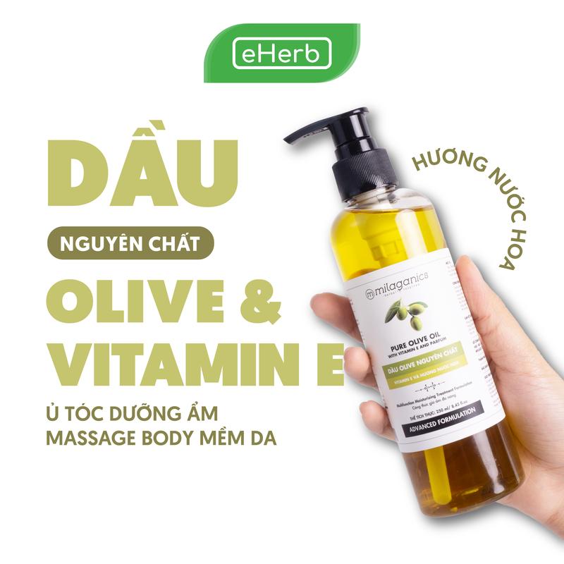 Dầu Olive Extra Virgin Dưỡng Ẩm Body Ép Nguội MILAGANICS - Dầu Oliu Dưỡng Da Dưỡng Tóc Dưỡng Môi Massage Cơ Thể - Tinh Dầu Oliu Body Oil Nữ Dưỡng Ẩm Làm Đẹp Da Dưỡng Thể Women Dưỡng Mặt Nguyên Chất Thiên Nhiên Lành Tính Mát Xa Mỹ Phẩm Trà Tea