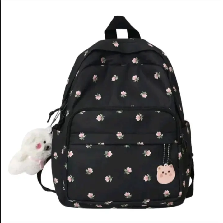 NR'Store BS- Tas sekolah anak perempuan motif bunga tulis korean style kekinian terbaru viral /Tas gendong anak perempuan untuk usia anak sampai remaja /Tas ransel perempuan backpack casual  stylish Fashion