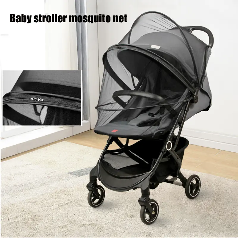 Zipper Type Fly Protection Accessories Children's Crib Summer Mesh Carriage Full Cover Mosquito Net Baby Stroller Trolley