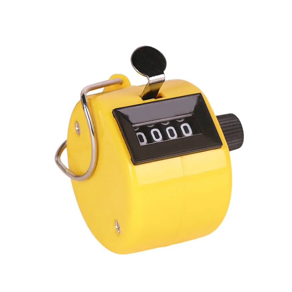 atullapor- Manual Counter Comfortable Feel Durable Manual Counter Handheld Manual 4 Digital Counter  Clicker for Daily Sturdy