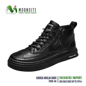 Sepatu Sneaker Kulit Pria Terbaru Sepatu BOOT Model Original Confortable Trendy Anti Slip Shoes