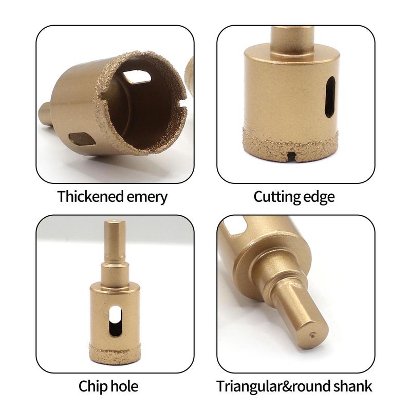 Product Introduction of Fiber Welded Hole Saw Drill Bit Set, 2 Sets Professional Drill Bit Set for Tile, Marble, Glass and Ceramics, Power Tool Accessories 3
