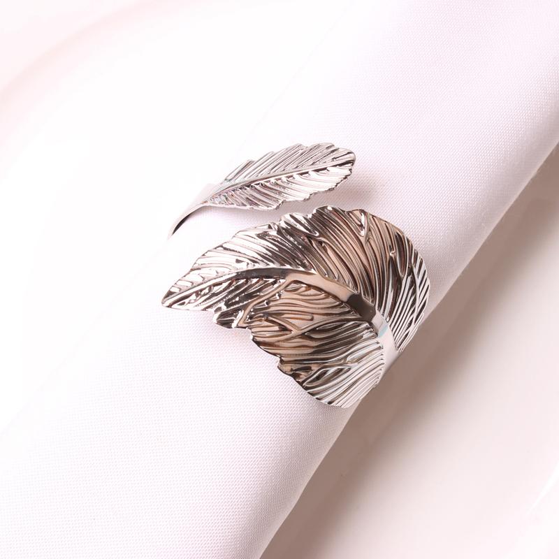 Product Introduction of Matte Gold Leaf Napkin Rings Leaves Napkin Holder Rings for Thanksgiving Wedding Christmas Dinning Table Decoration 7