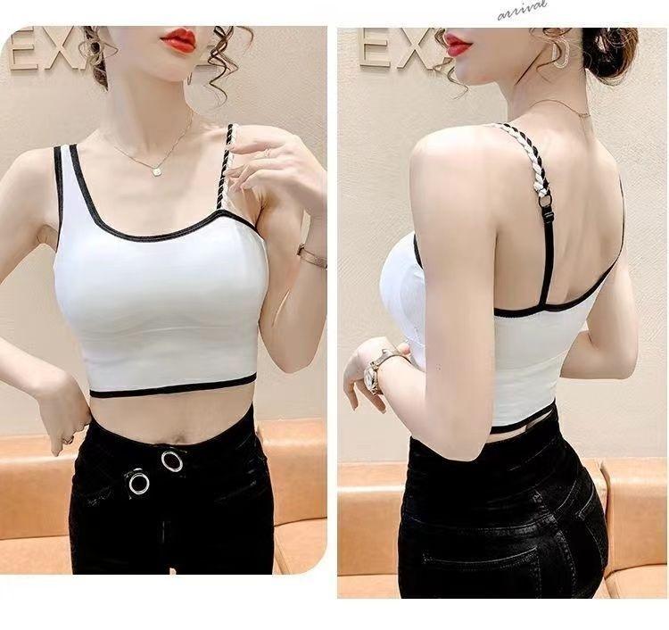 Product Introduction of Áo Vest Hai Dây Đeo Spaghetti Gợi Cảm, Có Đệm Ngực, Lớp Nền, Áo Mặc Bên Ngoài, Thiết Kế Độc Đáo, Bó Sát, Áo Dễ Phối Đồ Dành Cho Nữ, Bộ Sưu Tập 23k Người 14
