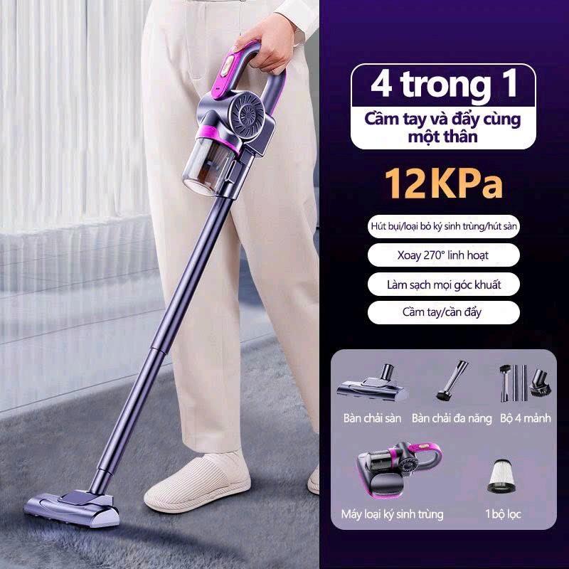 Sop Máy Hút Bụi Cầm Tay Mini Đa Năng 12KPa Có Tay Cầm Điều Chỉnh Dài Ngắn Làm Sạch Xe Tủ Quần Áo ABS DC 7.4V/11.1V 24[863]