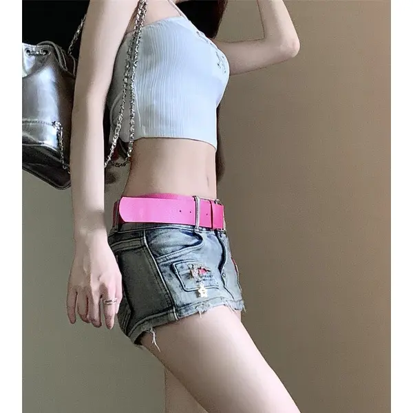 Váy Denim Nữ, Thời Trang Đa Năng, Gợi Cảm, Cạp Thấp, Hông 3