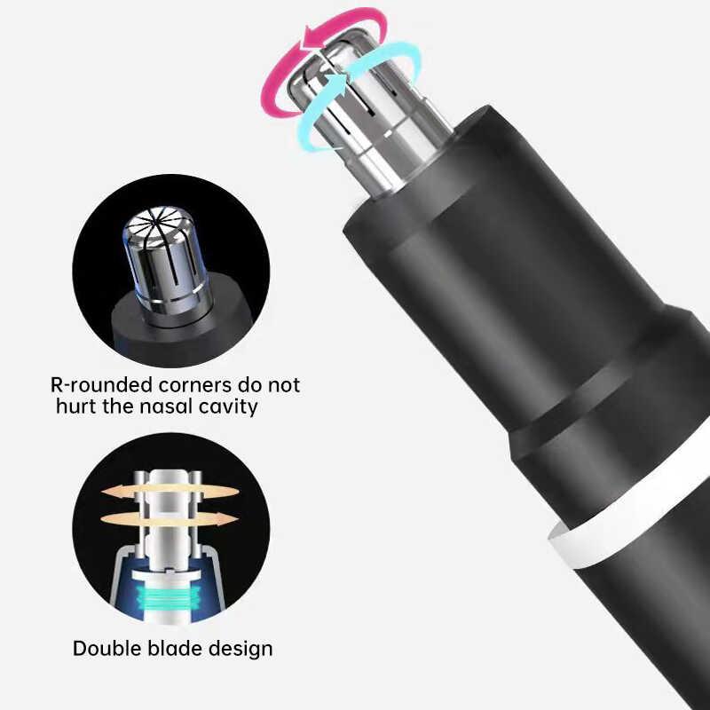 Product Introduction of Men's Stainless Steel Electric Nose Vibrissa Shaver Can Be Cleaned with Portable Nose Ear and Hair Trimmer 0
