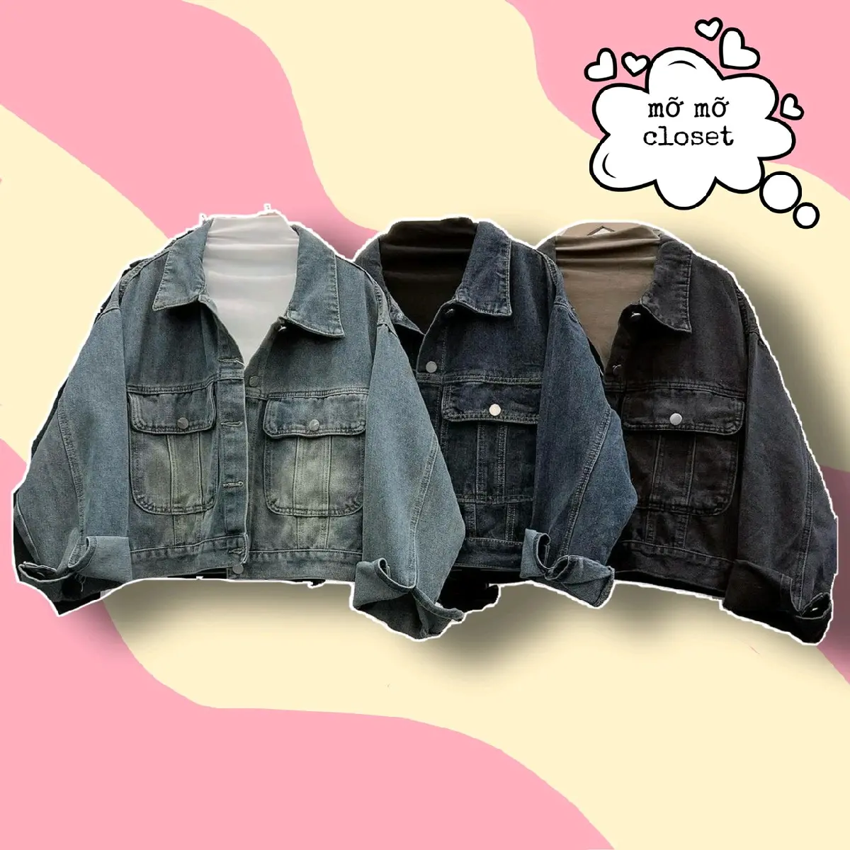 Áo khoác kaki jean lửng croptop phối túi nắp denim ak829 unisex nam nữ Jacket