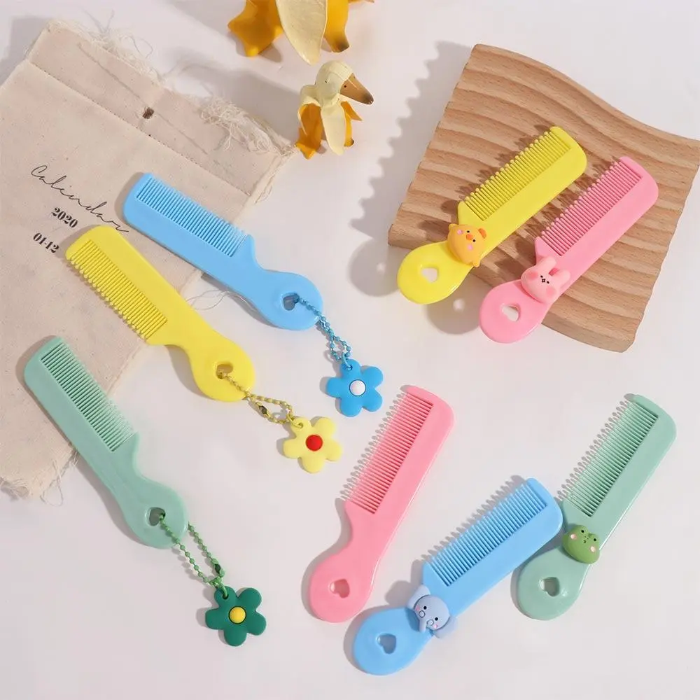 Hair Accessories Colored Hair Comb Mini Portable Hairdressing Comb Anti-static Durable Pocket Comb Girl