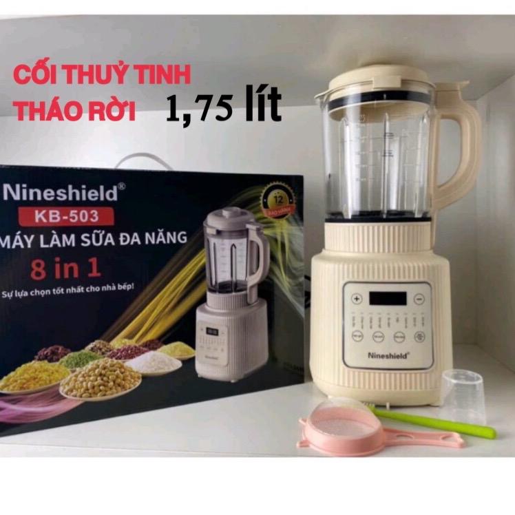 Máy làm sữa hạt Nineshield 1200ml tiếng Việt Nineshield chống trào Xay Sinh Tố Lưỡi có thể tháo rời Lưỡi có thể tháo rời