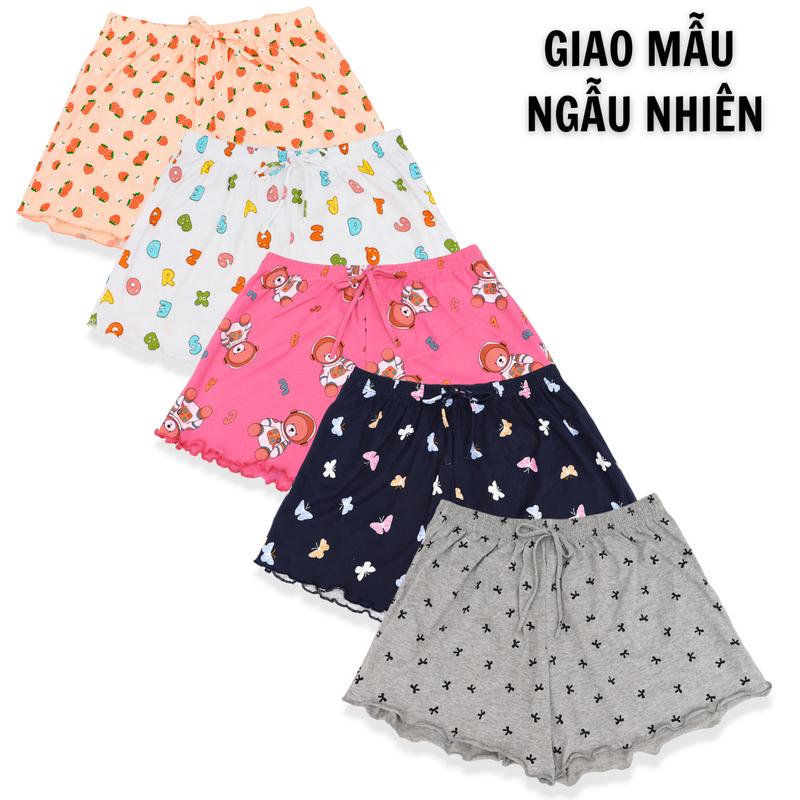 Combo 5 Quần Short Nữ Thun Lai Bèo Mặc Nhà Mẫu Mới Dễ Thương Cotton Áo Quần Ngủ Top