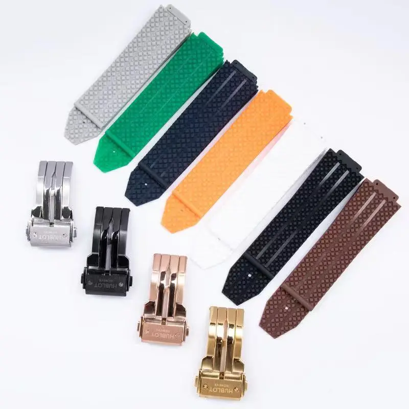 Dây Đeo Đồng Hồ Cao Su, 25 * 17mm, Thay Thế Cho Dòng HUBLOT BIG BANG Cổ Điển, Dành Cho Nam Giới, Đồng Hồ Thể Thao, Dây Đeo Silicon Chống Nước, Phụ Kiện Đồng Hồ