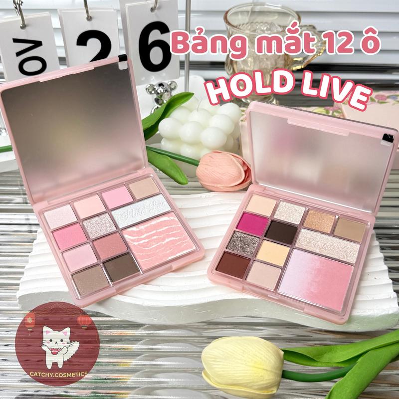 HOLD LIVE Bảng Phấn Mắt HOLD LIVE 12 Ô Vườn Hoa Kèm Má Hồng Highlight Secret Garden HL755