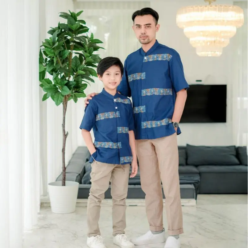 Althaff Azmi Series Koko Couple Bordir ayah dan anak lengan pendek 3