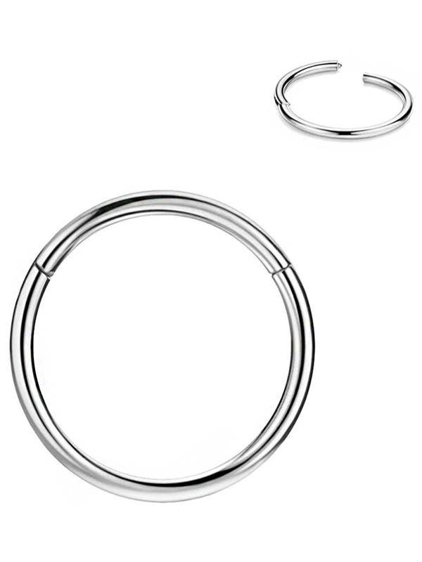 Multi-functional Round Ring Nose Stud,  Stainless Steel Body Jewelry for Men & Women for Party, Daily Clothing Decor, Minimalist Aesthetic Jewelry Gift for Holiday 4