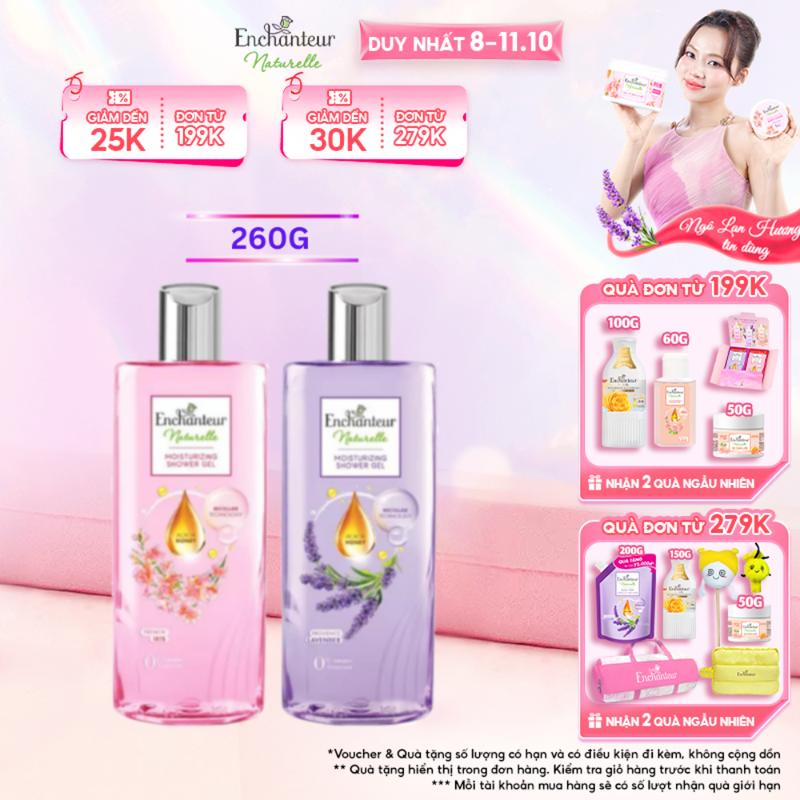 [ĐƠN 199K TẶNG 2 QUÀ] Sữa Tắm Dưỡng Body Enchanteur Naturelle Hương Hoa Lavender/ Iris 260gr/Chai
