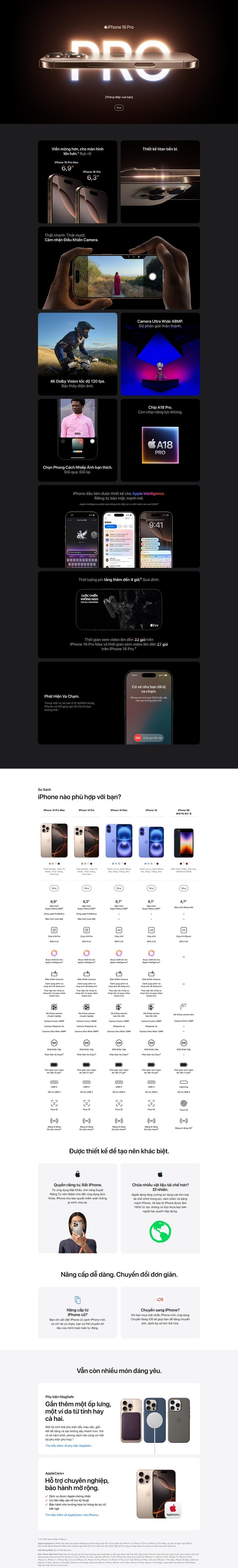 Product Introduction of iPhone 16 Pro 512GB Chính hãng VN/A [Viettel Store] 1