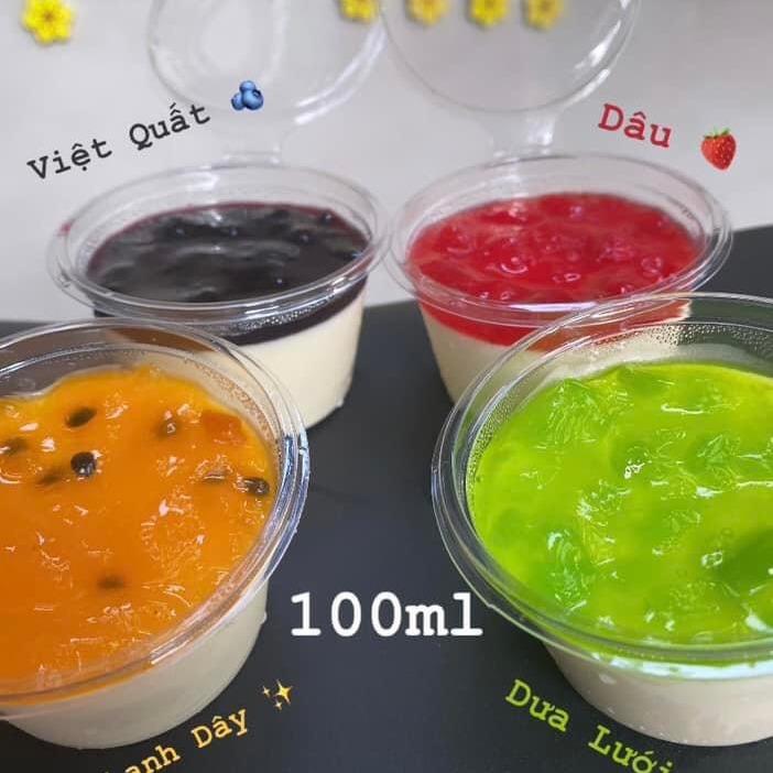 Túi 50 hũ sốt nắp liền 50ml -100ml hũ đựng panacota, hũ gia vị, nước chấm, sữa chua, nước sốt tiện lợi