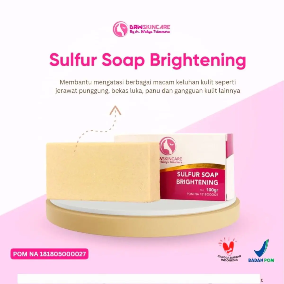 Sabun Kojic Milk / Sulfur Whitening Drw Skincare Pemutihan
