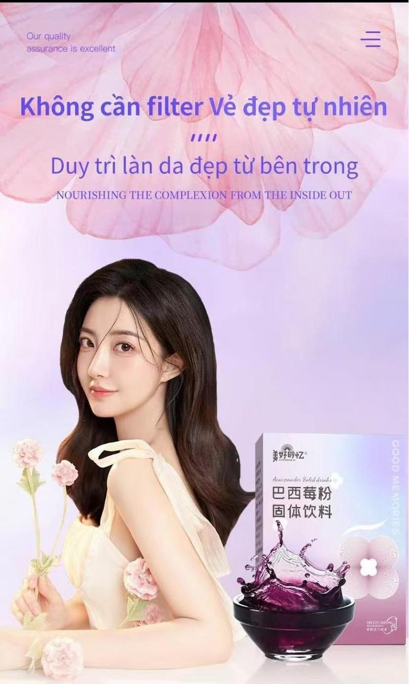 Product Introduction of Bột nước ép từ trái Acai berry (Nam việt quất), thành phần lành tính chiết xuất hoàn toàn từ thực vật 2