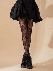 Medias de rejilla de encaje floral para mujer, elegantes, cómodas y transpirables para uso diario, atuendos de verano 2024, calcetines para damas para todas las estaciones