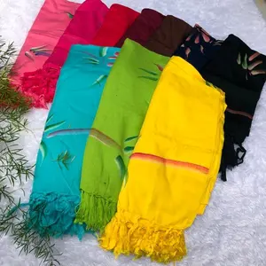 grosirkaosbali Kain Pantai Bali Tepi Rumbai Motif Bunga Kecil