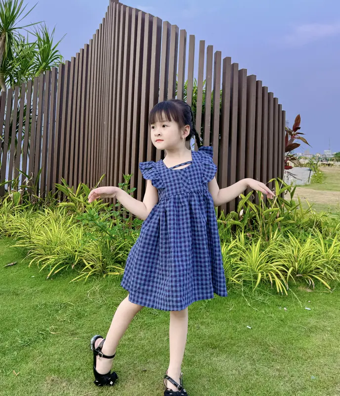 Bnstyle Váy Đôi Mẹ Và Bé Hoạ Tiết Caro Xanh Tay Cánh Tiên Mb 202407 Top 7