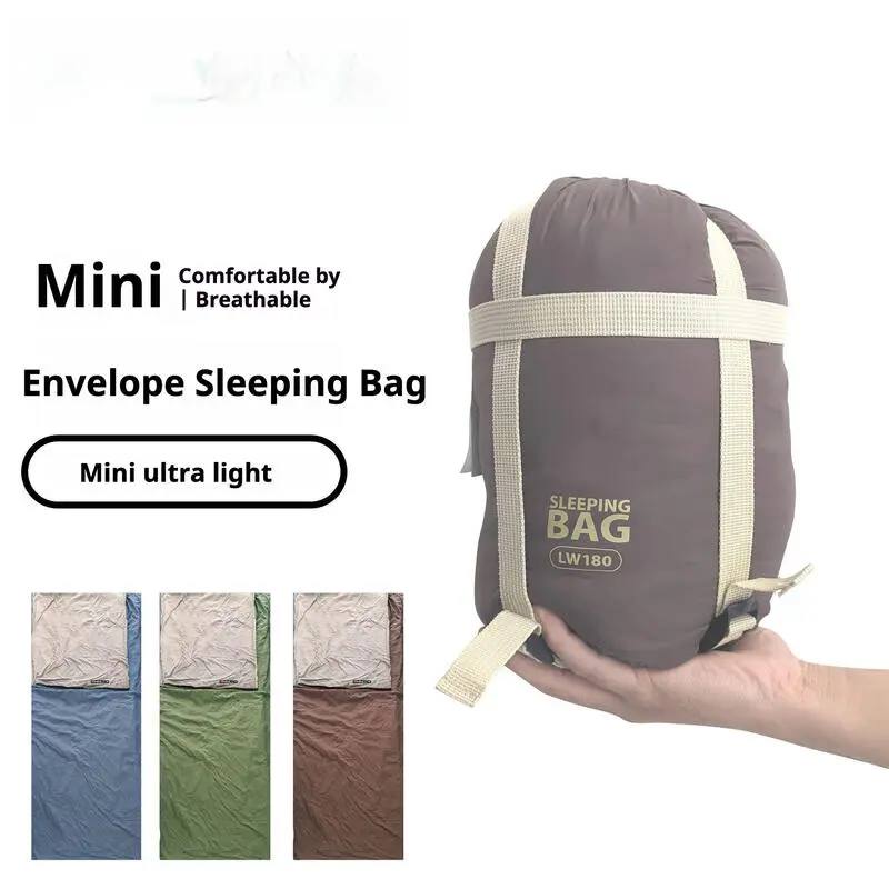 Mini adult bag for tourism, mountaineering, outdoor camping, down cotton stain proof sleeping bag, machine washable and spliced