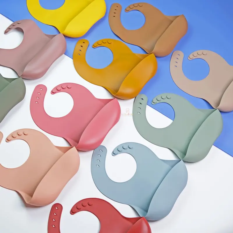 Littlebebeshop Baby Silicone Bibs | Celemek Bayi Bibs silikon 2