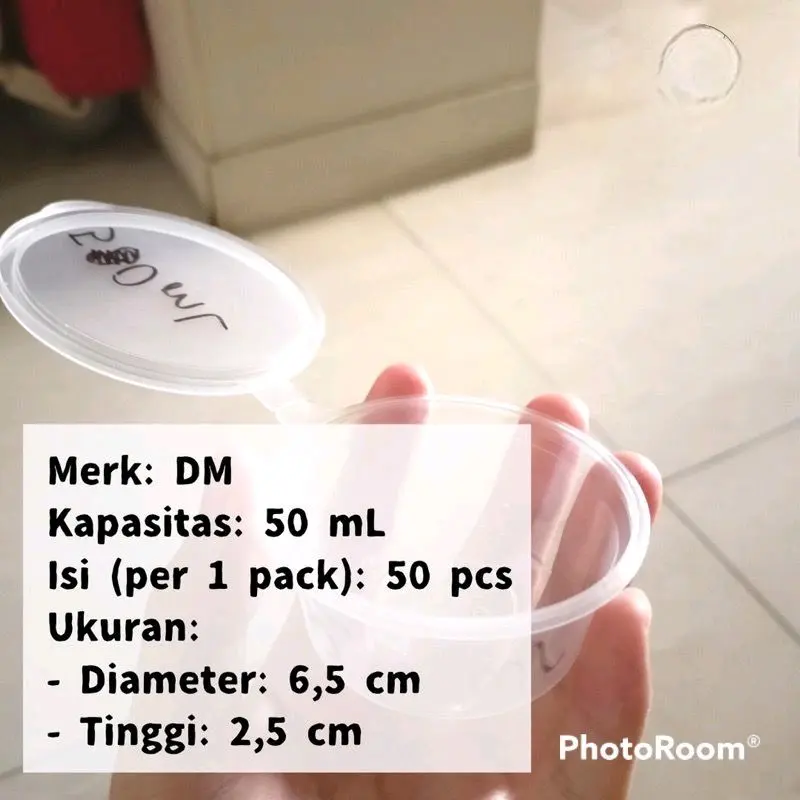 thinwall DM sauce cup 50ML -isi per pack 50 PCS sauce container 2